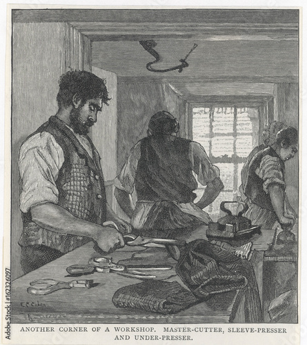 Tailor's Workshop - 1890. Date: 1890