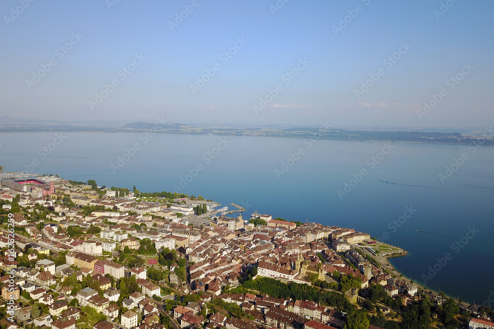 Aerial of Neuchatel, Switzerland