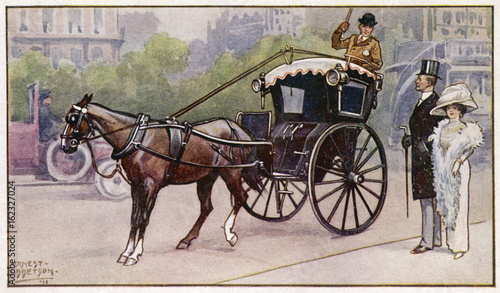 A London Hansom  1910. Date: 1910