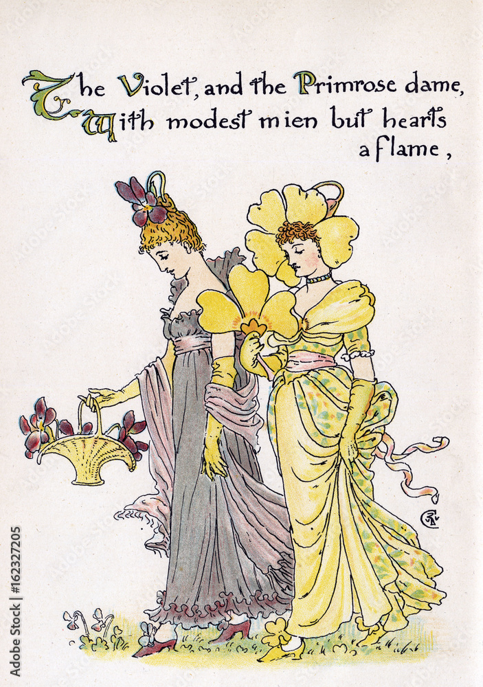 Fototapeta premium Violet and Primrose. Date: 1895