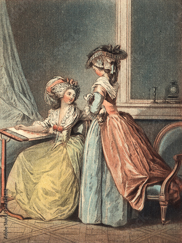 Foto Aristocratic Ladies  - circa 1770.. Date: circa 1770
