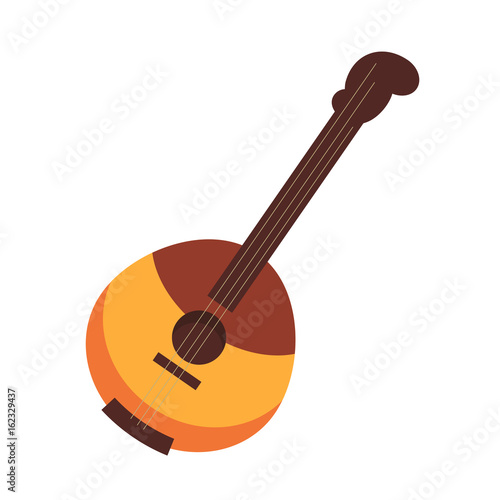 National Russian and Ukrainian wooden stringed instrument domra