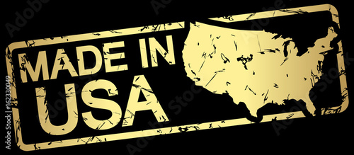 gold stamp with text Made in USA