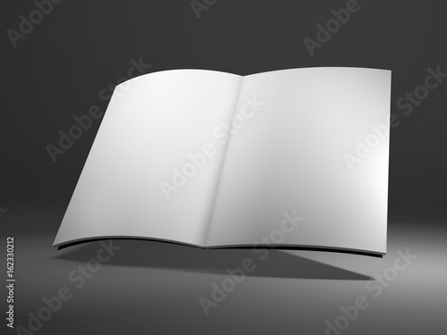 Magazine, book, booklet or brochure mockup. 3D rendering