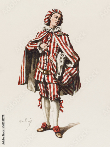 Obraz na płótnie Commedia Dell'arte - Mezzefin. Date: 1682