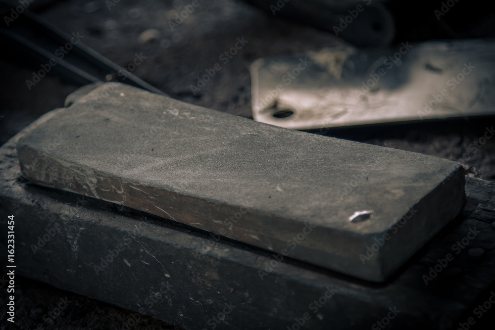 Stone secret knife used in the slaughterhouse