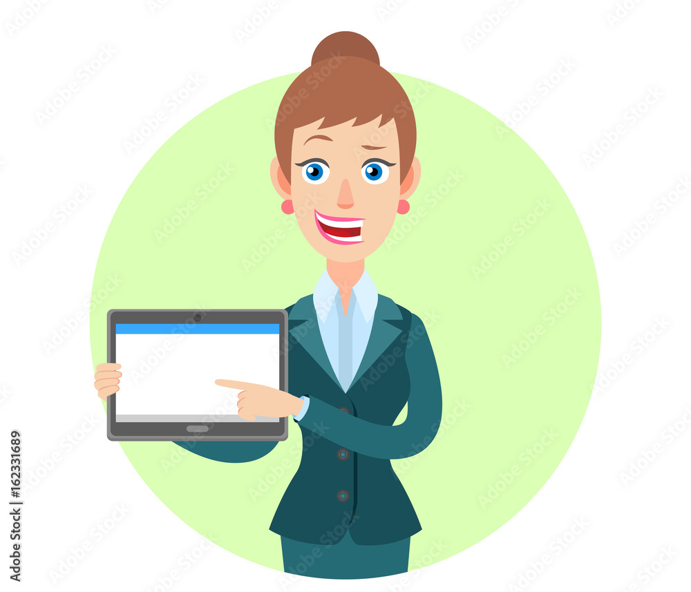 Businesswoman using tablet PC