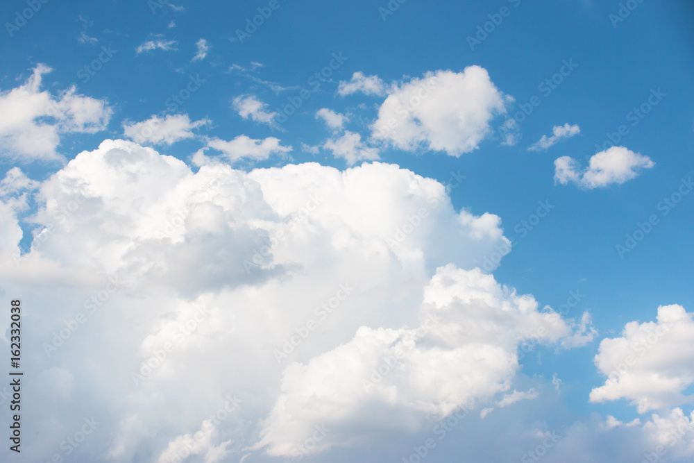 Blue evening sky with white clouds Blue evening sky with white clouds