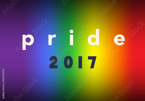 Gay Pride 2017, Inspirational Gay Pride poster with rainbow spectrum flag