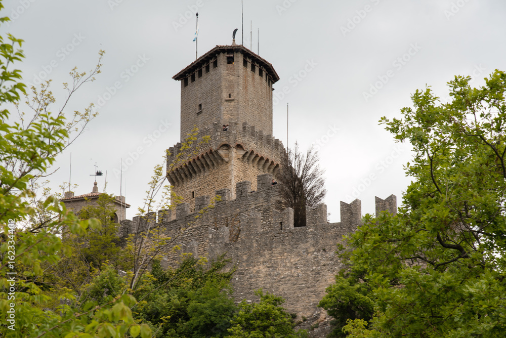 Republic of San Marino. Walk between ancient castles and defensive towers Republic of San Marino. Walk between ancient castles and defensive towers