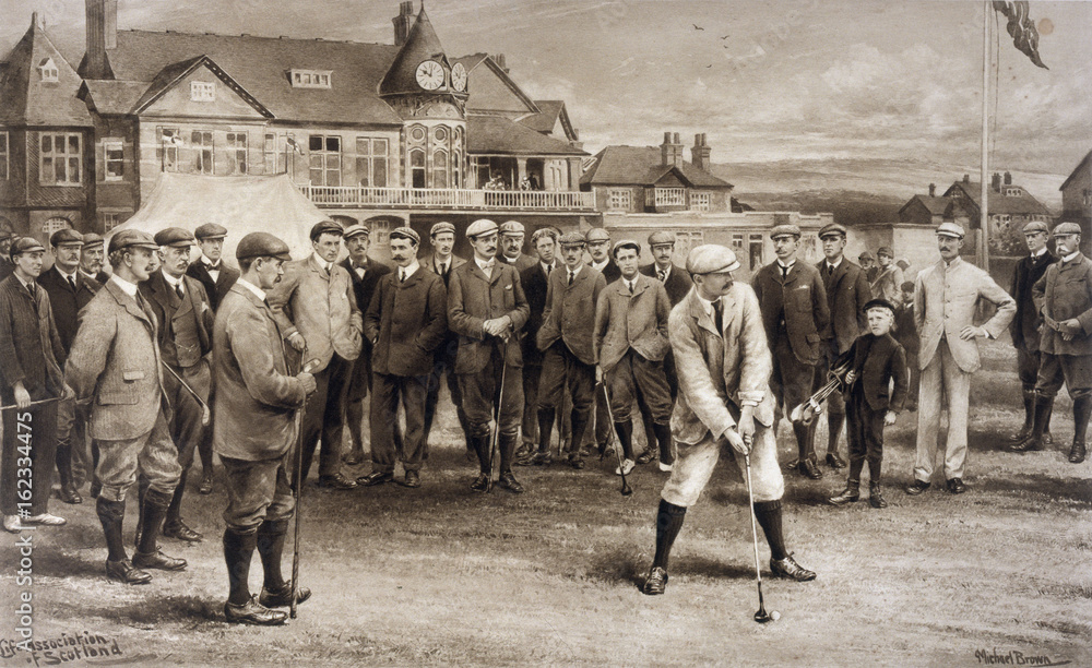 1st Golf International. Date: 1902 - obrazy, fototapety, plakaty 