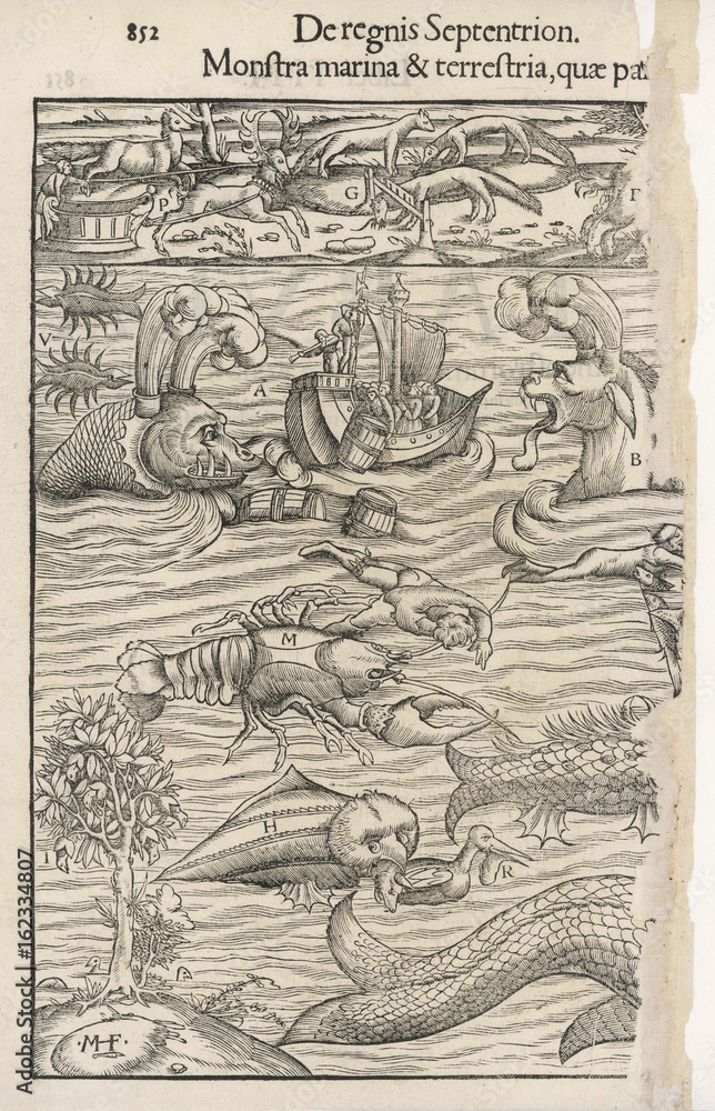 Folklore - Sea Serpent. Date: 1550