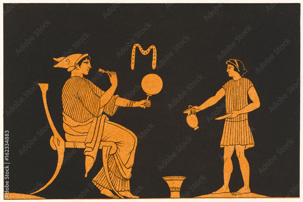 Fototapeta Ancient Greece - Toilet. Date: ancient Greece