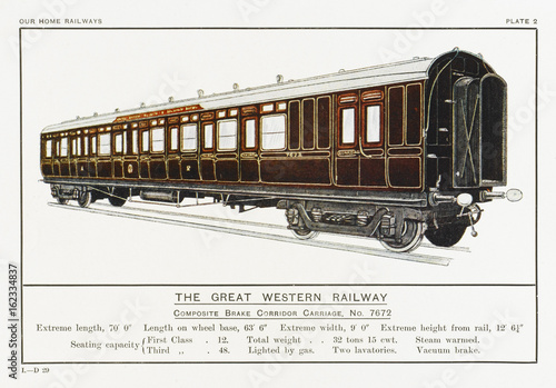 Gwr Corridor Carriage. Date: circa 1910 photo