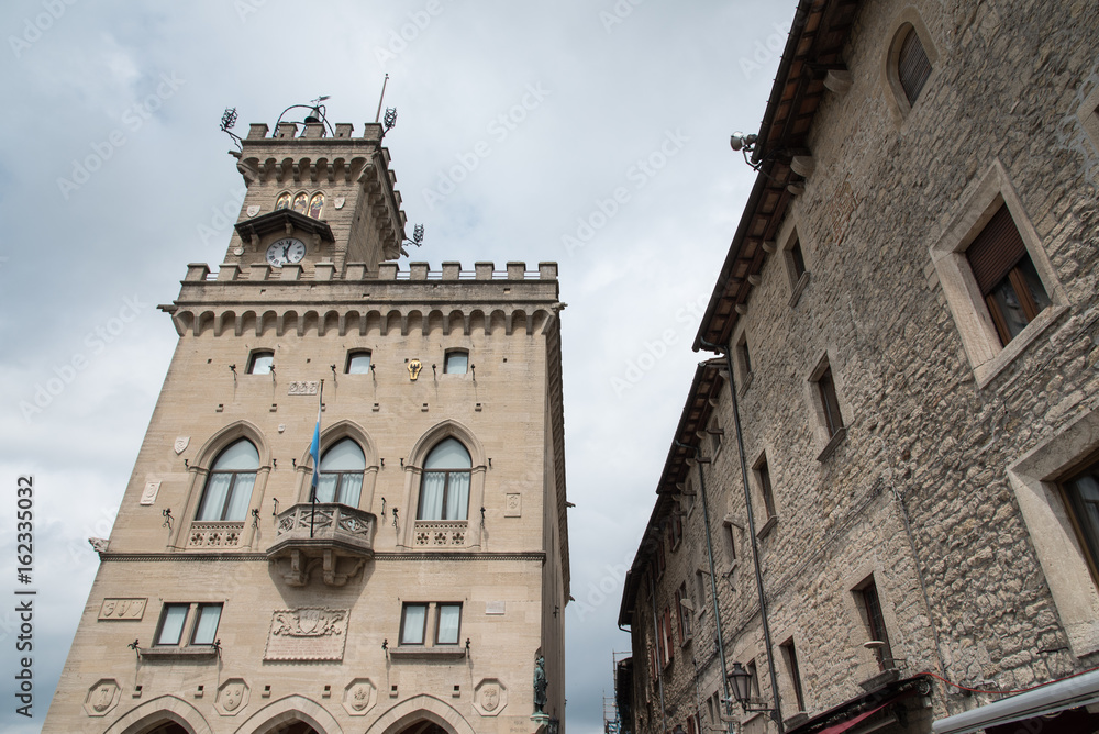Republic of San Marino. Historic squares and palaces