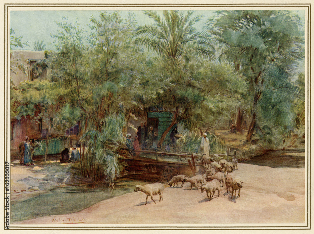 Obraz premium Village of Marg - Egypt. Date: 1912