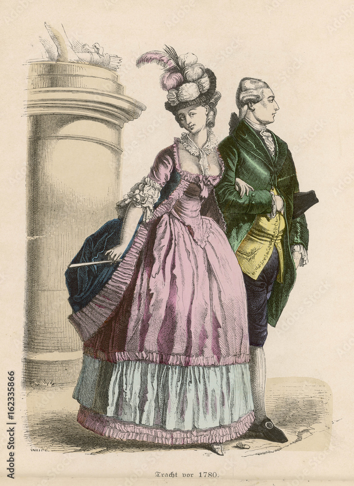Wellborn Couple 1780. Date: circa 1780