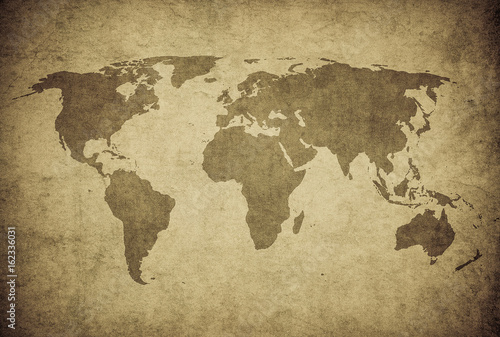 Fototapeta Naklejka Na Ścianę i Meble -  grunge map of the world.