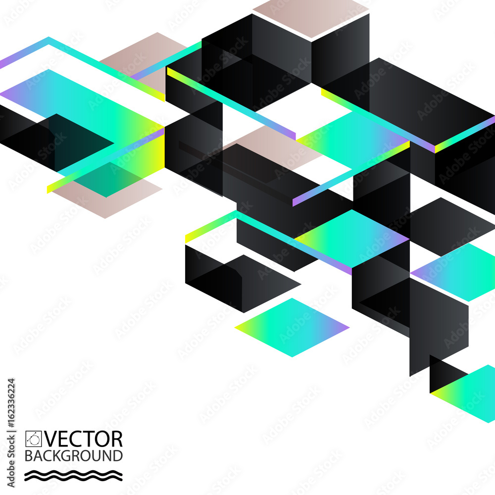 Abstract digital Memphis style geometric trendy background. With place for your message. Business or tech presentation, cover template Abstract digital Memphis style geometric trendy background. With place for your message. Business or tech presentation, cover template