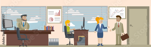 Concept banner of Business situations with isolated objects