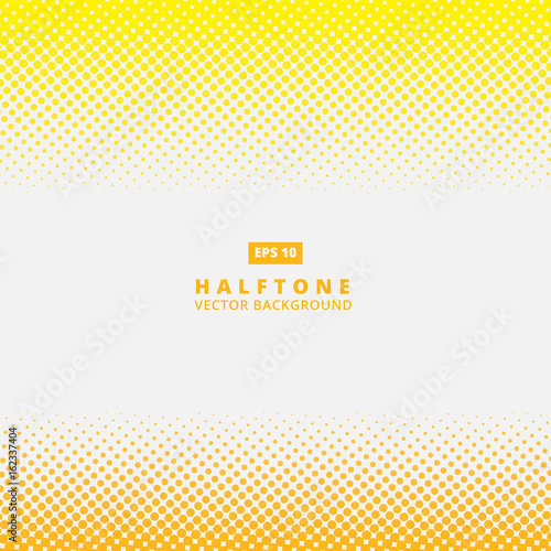 Abstract yellow dotted line vector halftone effect background