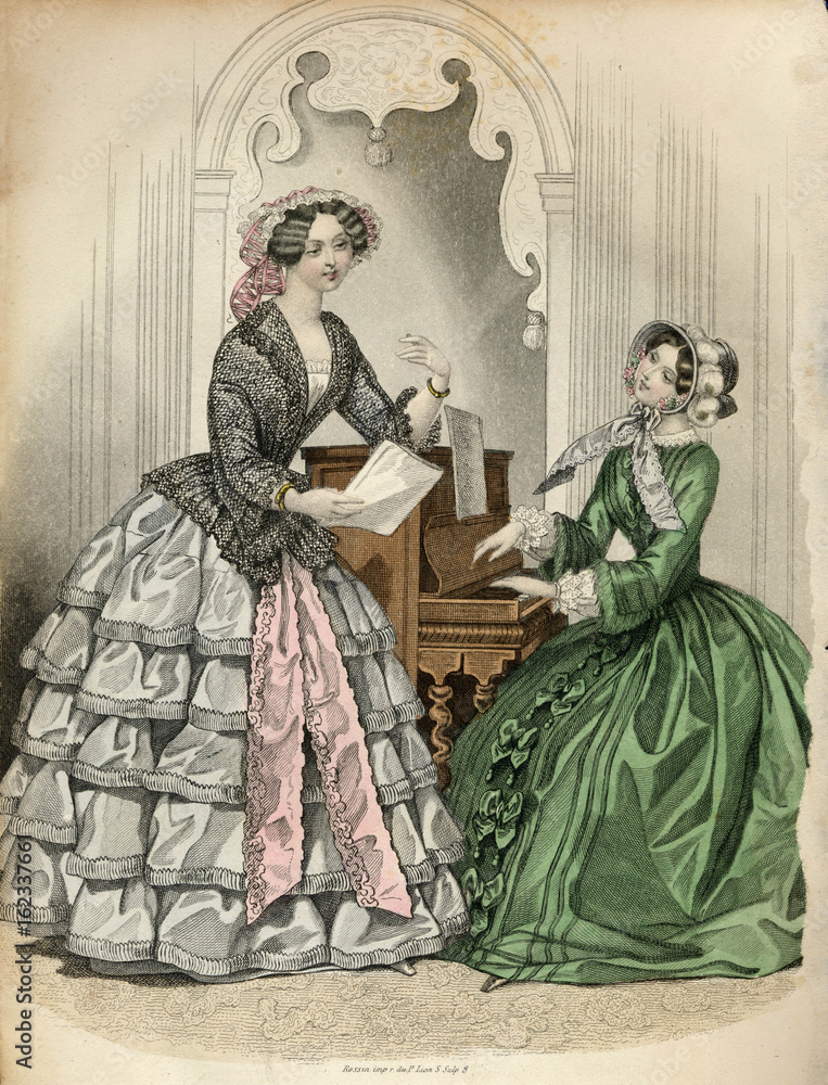 Ladies at Piano. Date: 1851