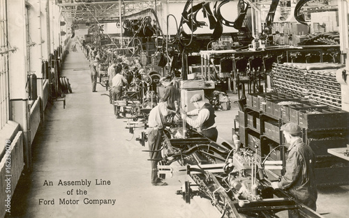 Canvas Print Assembly line for cars  Ford Motor Company  USA