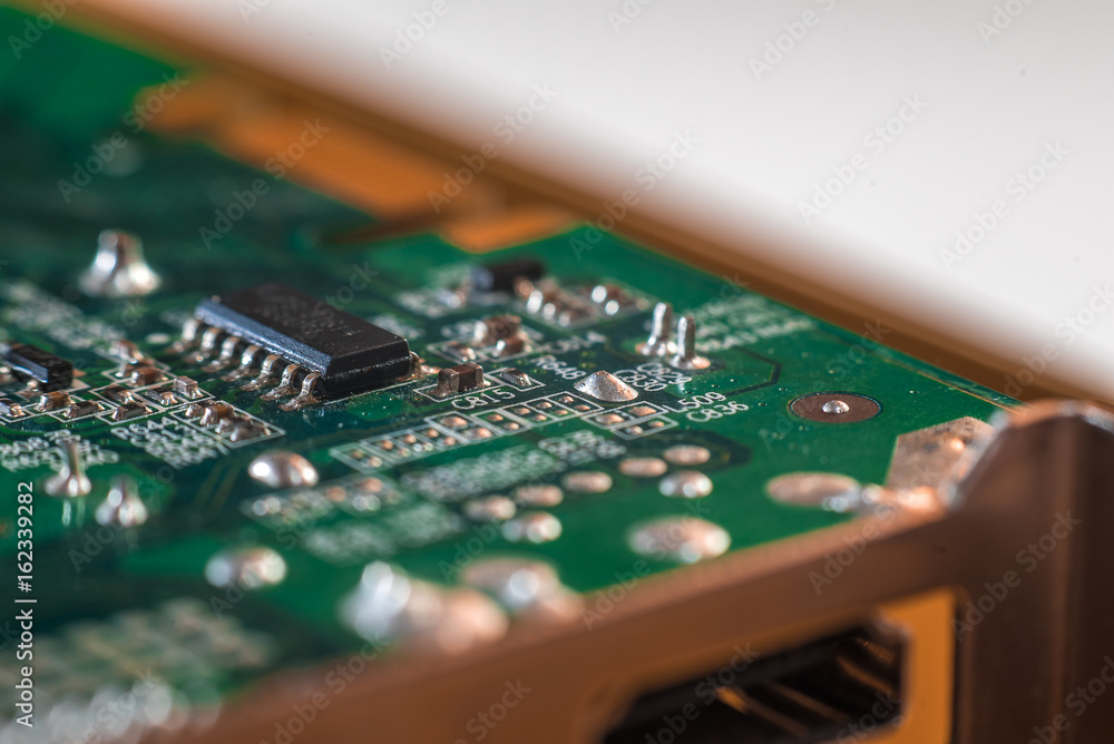 Hi tech computer chip close up Hi tech computer chip close up