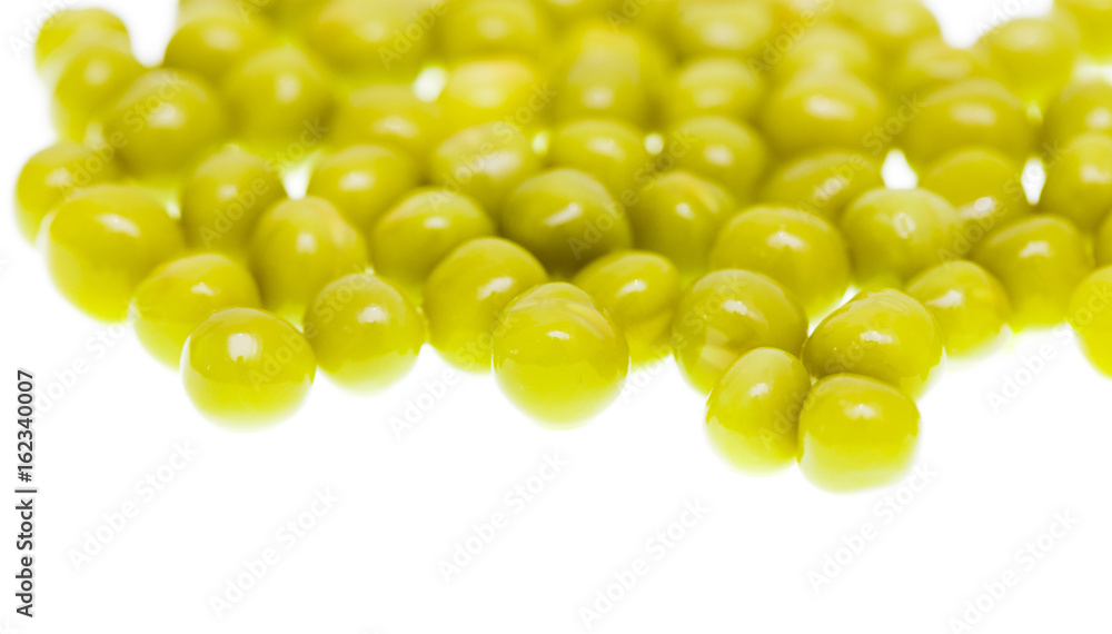 Pickled green peas isolated on white background Pickled green peas isolated on white background