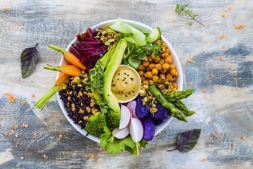 Buddha bowl, healthy and balanced food. 