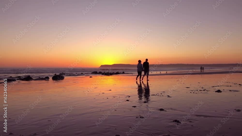 High quality video of couple walking at the sunset in real 1080p slow motion 120fps High quality video of couple walking at the sunset in real 1080p slow motion 120fps
