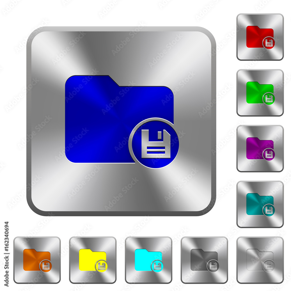 Save directory rounded square steel buttons Save directory rounded square steel buttons