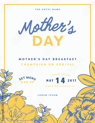 Vector of mothers day card with mothers day message
