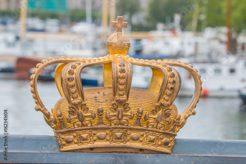 Photography Golden Crown On Skeppsholmsbron Bridge Stockholm Sweden