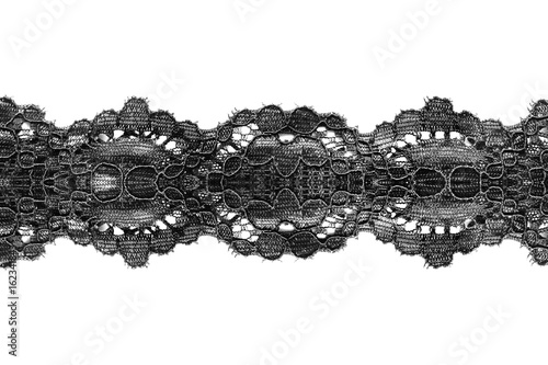 Black lace isolated