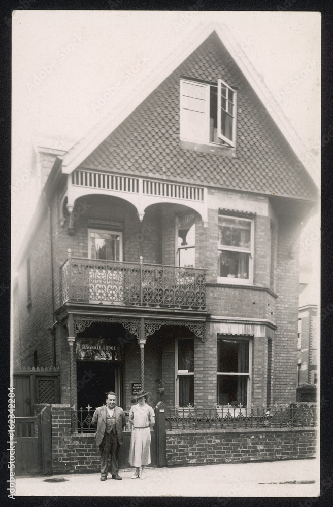 A Boarding House. Date circa 1920s Stock Photo Adobe Stock