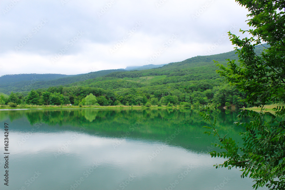 Mirror lake, high in the mountains, Crimea