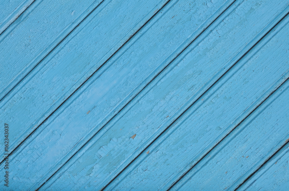 Obraz premium Background of blue wooden boards
