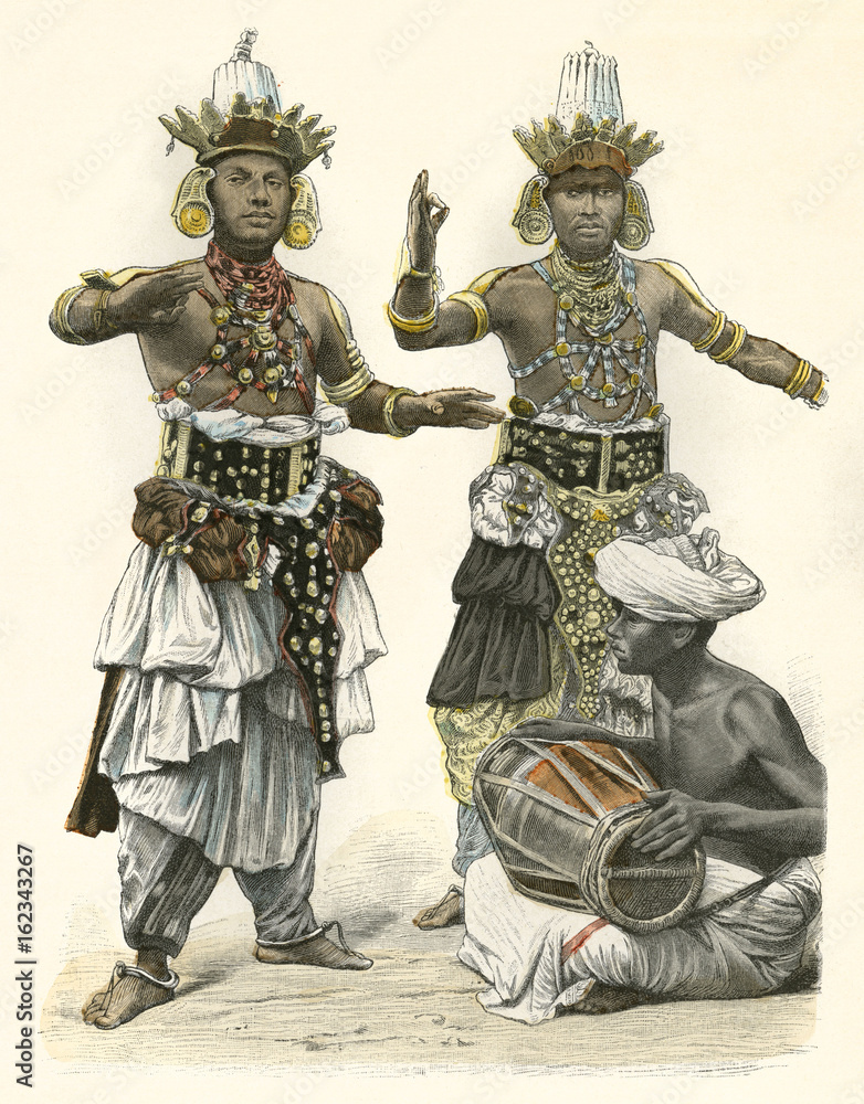 Devil Dancers - Sri Lanka. Date: circa 1890 Devil Dancers - Sri Lanka. Date: circa 1890