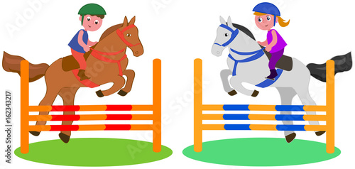 Children horse competition