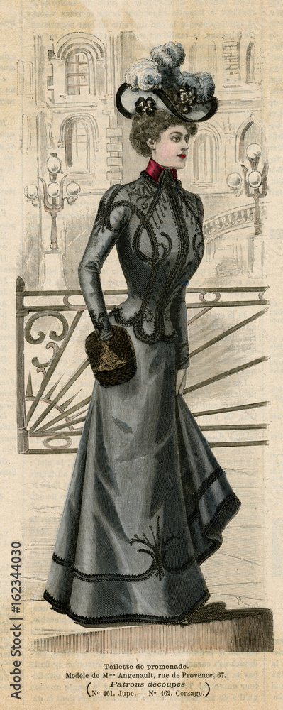 Grey Costume 1899. Date: 1899