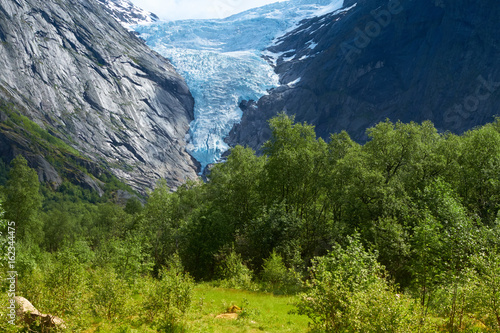 Glaciers, brooks and.Waterfalls in Norway photo