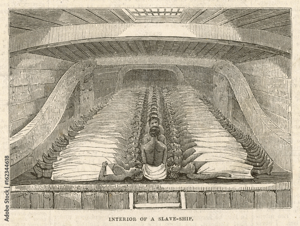 Stowage of Slaves. Date: 1843 - obrazy, fototapety, plakaty 