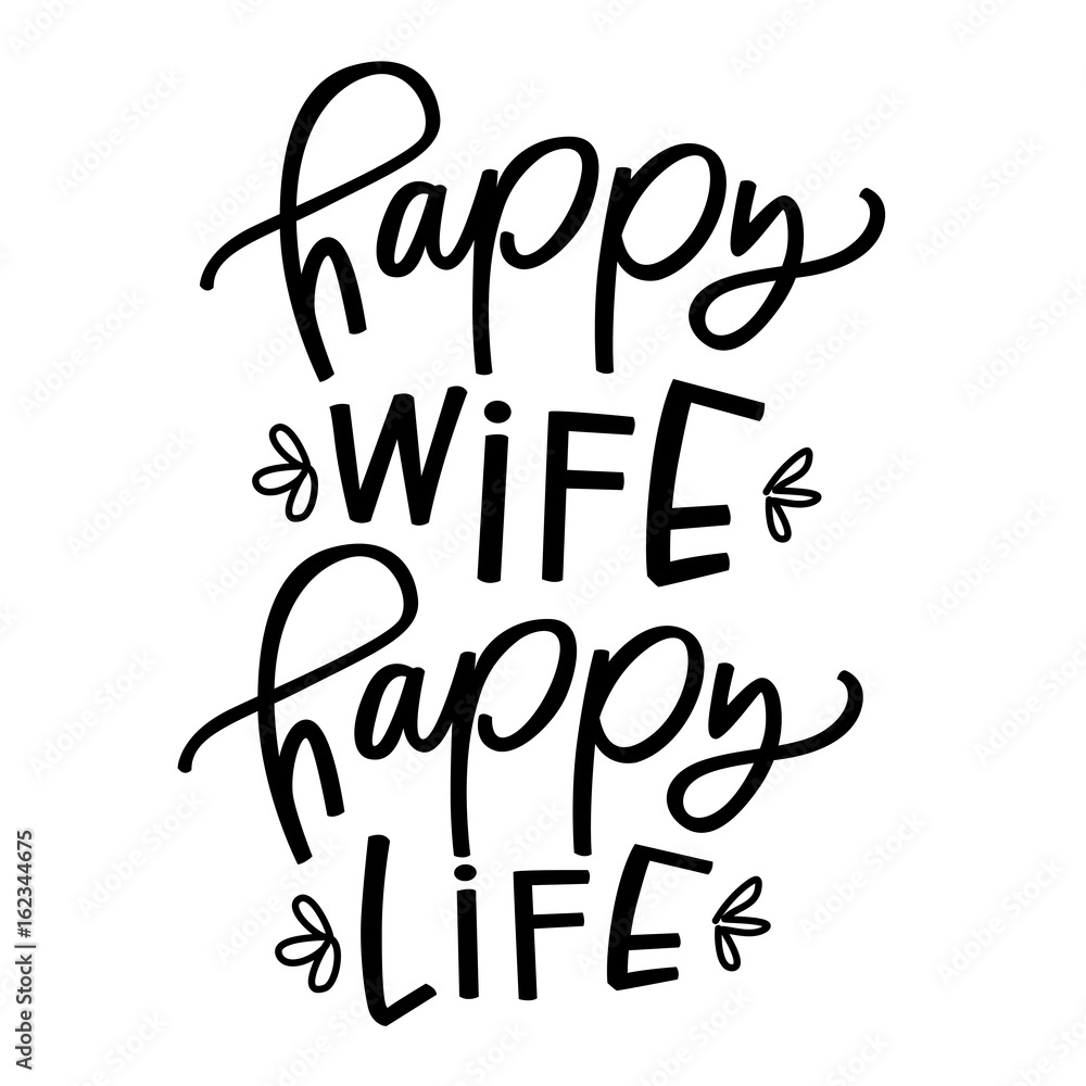Happy Wife Happy Life Vector De Stock Adobe Stock 6944