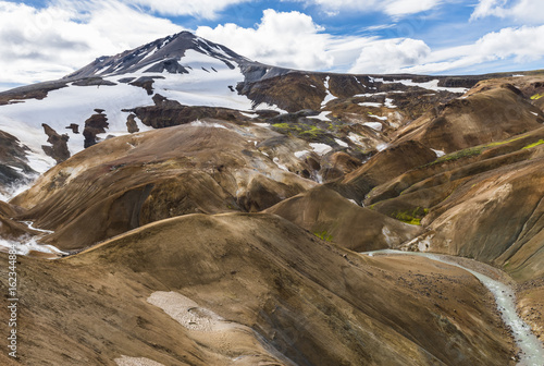 Mountain in Orange Hills Kerlingarfjoll Iceland