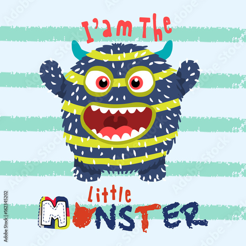 i'm a little monster. vector cartoon illustration