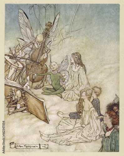 Shakespeare: Fairies. Date: 1908 photo