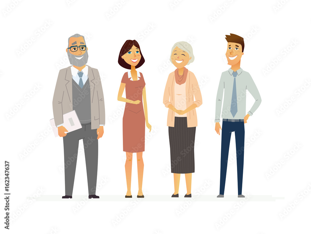 Business People - modern vector flat composition.