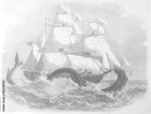 British Banner Serpent. Date: 25 April 1860 photo