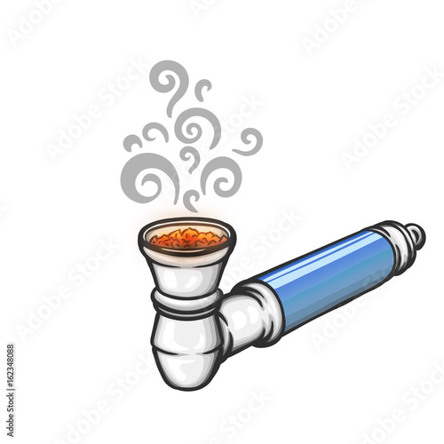 Stuffed metal pipe for smoking weed.